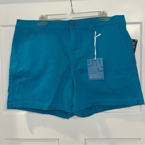 Market & Spruce Pants - Stitch Fix market & spruce Lorraine Shorts Turquoise Sz 14 NWT